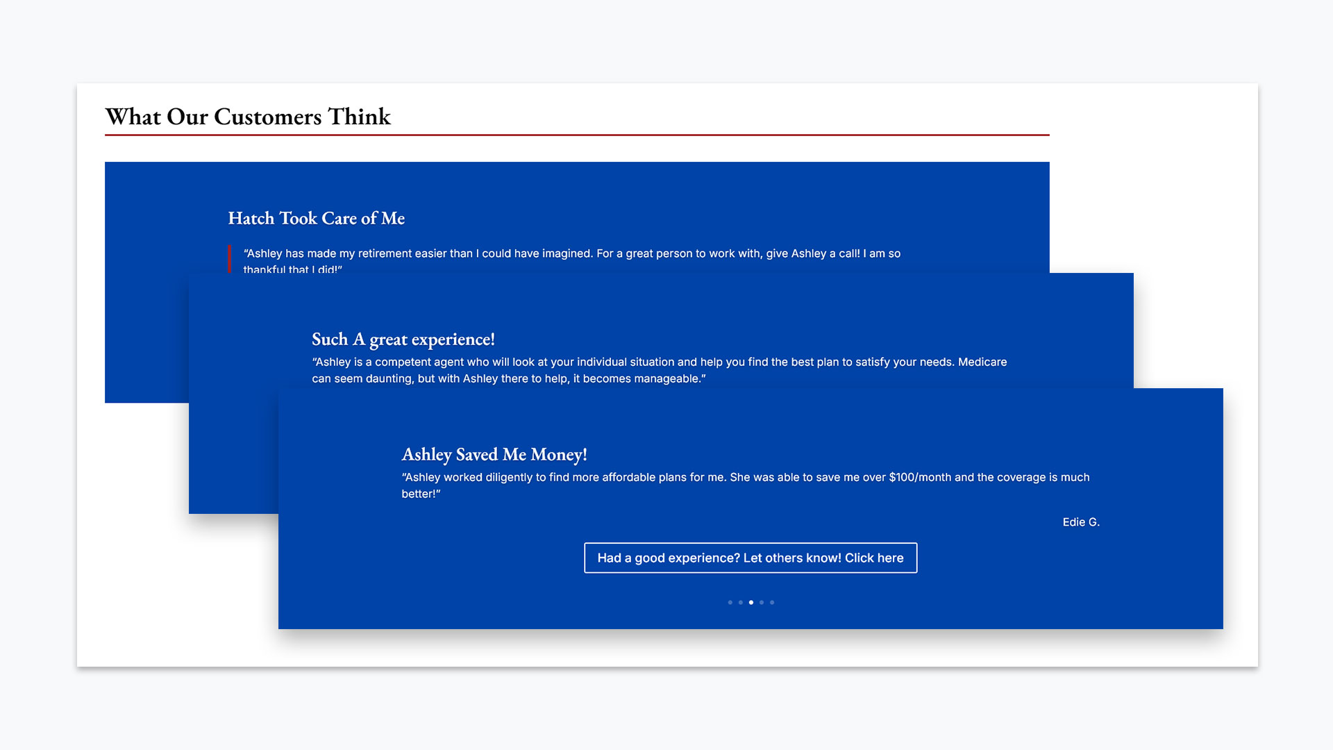 The Magic Bean Site Menus